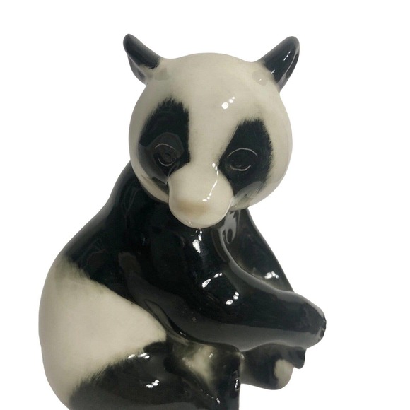 Vintage Lomonosov Porcelain Panda 5” Figurine Made In USSR - Picture 5 of 7